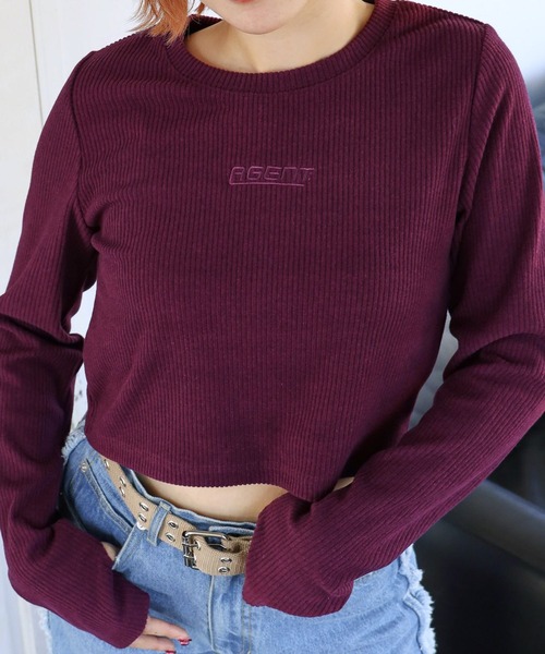 PBLIM（ページボーイリム）の「PAGEBOYLIM/フィンガーホールインナー（Tシャツ/カットソー・レディース・ブラック/レッド/オフホワイト・FREE）」の22枚目の写真