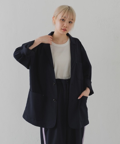 WHIMSIC（ウィムジック）の「【UNISEX/新色追加】3Bテーラードジャケット（テーラードジャケット・メンズ・ネイビー/グレー・FREE）」の4枚目の写真