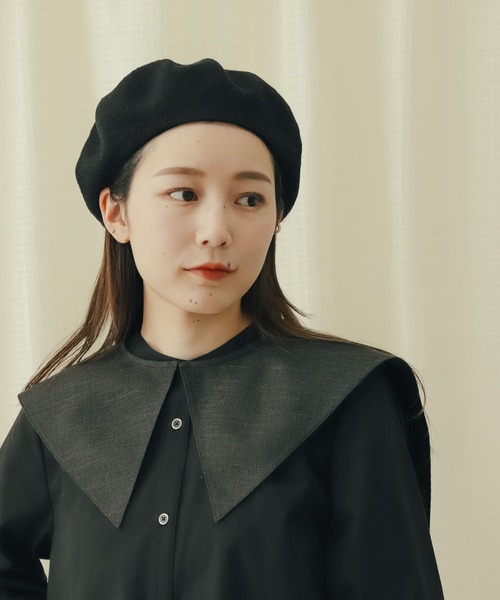 SENSE OF PLACE by URBAN RESEARCH（センスオブプレイスバイアーバンリサーチ）の「サーモベレー（ハンチング/ベレー帽・レディース・アイボリー/ブラック・ONE）」の4枚目の写真