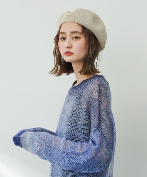 SENSE OF PLACE by URBAN RESEARCH（センスオブプレイスバイアーバンリサーチ）の「サーモベレー（ハンチング/ベレー帽・レディース・アイボリー/ブラック・ONE）」の9枚目の写真