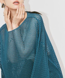 Happy John | linen like mesh knit tops / リネンライクメッシュニットトップス(ニット/セーター)