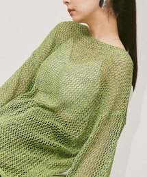 Happy John | linen like mesh knit tops / リネンライクメッシュニットトップス(ニット/セーター)