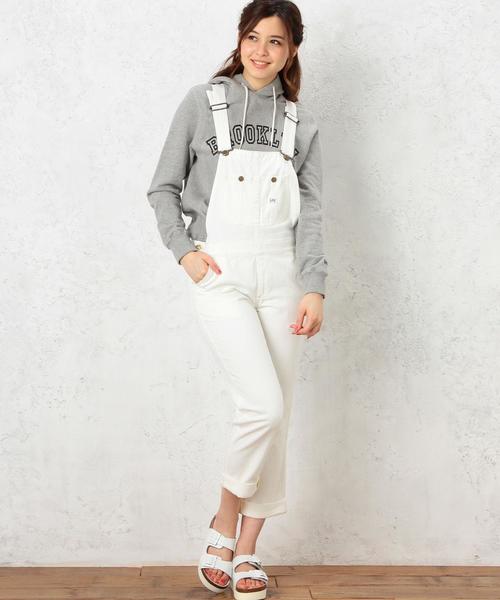 Lee（リー）の「Lee（リー）TRAPERED オーバーオール（サロペット/オーバーオール・レディース・ホワイト/コバルトブルー・SMALL/MEDIUM）」の2枚目の写真