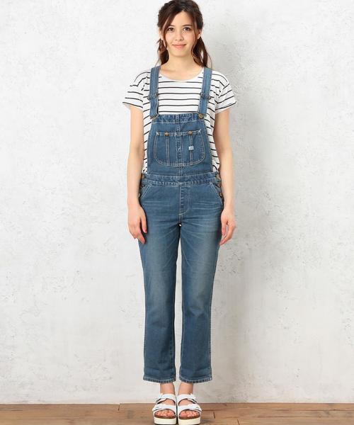 Lee（リー）の「Lee（リー）TRAPERED オーバーオール（サロペット/オーバーオール・レディース・ホワイト/コバルトブルー・SMALL/MEDIUM）」の3枚目の写真