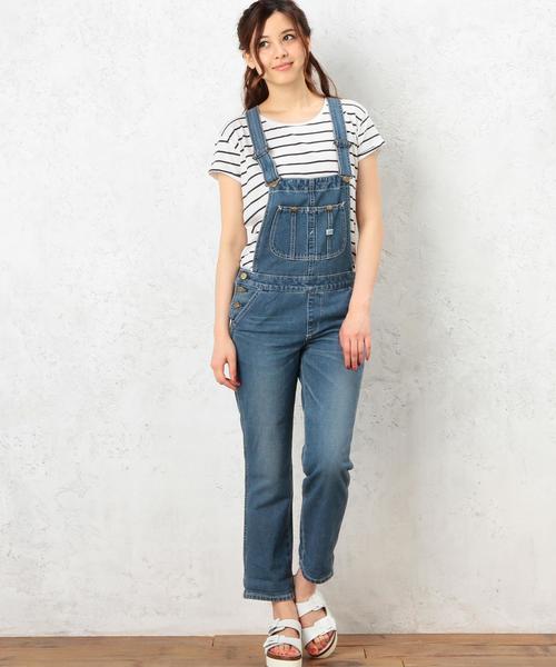 Lee（リー）の「Lee（リー）TRAPERED オーバーオール（サロペット/オーバーオール・レディース・ホワイト/コバルトブルー・SMALL/MEDIUM）」の6枚目の写真