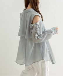 OLIVE des OLIVE | 肩あきフレアシャツ(シャツ/ブラウス)