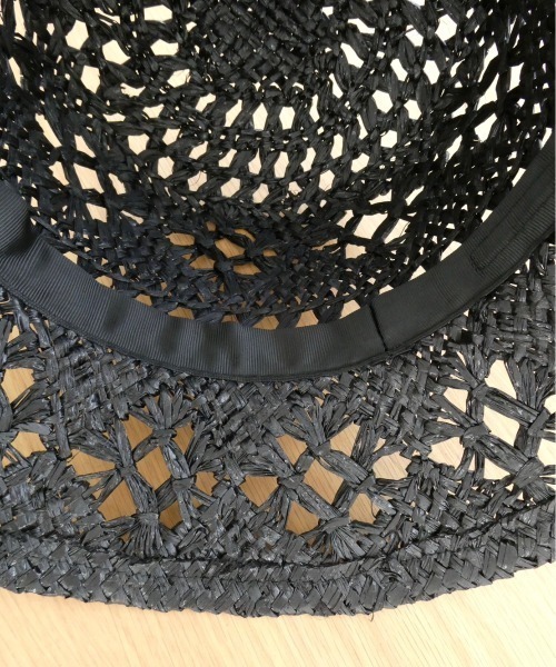 TRUNC（トランクエイティーエイト）の「Bohemian Bucket Raffia Hat（キャップ・レディース・ベージュ/ブラック・FREE）」の16枚目の写真