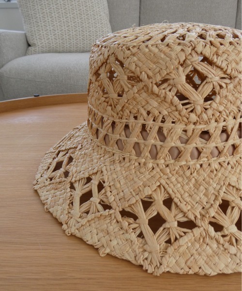 TRUNC（トランクエイティーエイト）の「Bohemian Bucket Raffia Hat（キャップ・レディース・ベージュ/ブラック・FREE）」の19枚目の写真