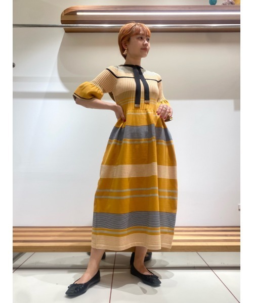 FURFUR（ファーファー）の「マルチボーダー ニットワンピース
