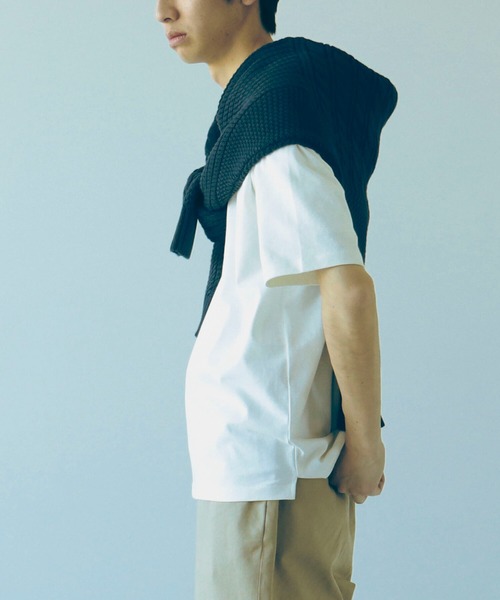 B:MING by BEAMS（ビーミングバイビームス）の「【WEB限定/UNISEX】B:MING by BEAMS / ヘビーウェイト 3ボタン ヘンリーネック Tシャツ（Tシャツ/カットソー・メンズ・オフホワイト/ネイビー/サックスブルー/ブラック/ブルー系その他・MEDIUM/LARGE/X-LARGE）」の16枚目の写真