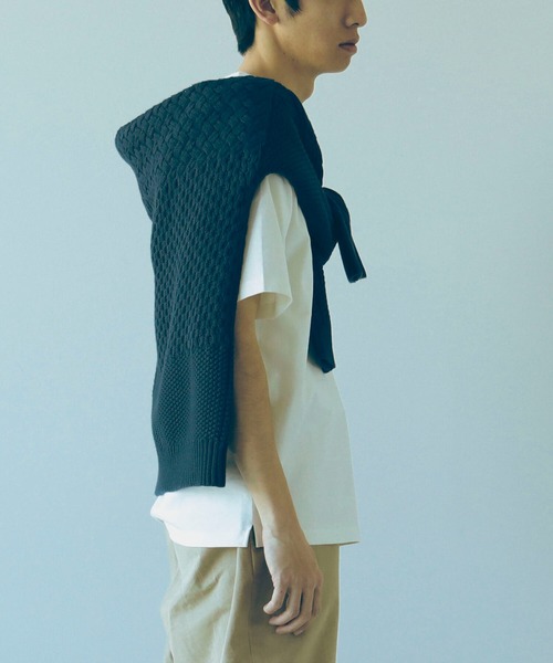 B:MING by BEAMS（ビーミングバイビームス）の「【WEB限定/UNISEX】B:MING by BEAMS / ヘビーウェイト 3ボタン ヘンリーネック Tシャツ（Tシャツ/カットソー・メンズ・オフホワイト/ネイビー/サックスブルー/ブラック/ブルー系その他・MEDIUM/LARGE/X-LARGE）」の13枚目の写真