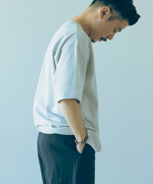 B:MING by BEAMS（ビーミングバイビームス）の「【WEB限定/UNISEX】B:MING by BEAMS / ヘビーウェイト 3ボタン ヘンリーネック Tシャツ（Tシャツ/カットソー・メンズ・オフホワイト/ネイビー/サックスブルー/ブラック/ブルー系その他・MEDIUM/LARGE/X-LARGE）」の22枚目の写真