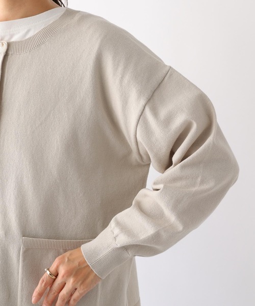 LEPSIM(レプシィム)の「12ゲージ洗えるクルーカーディガン 185800(ニット/セーター・レディース・オレンジ/ネイビー/グレイッシュベージュ・FREE)」の7枚目の写真