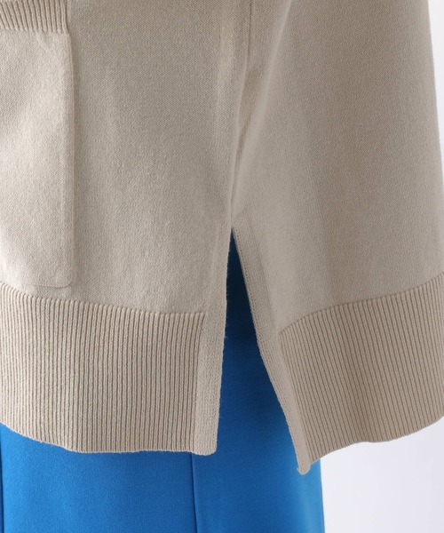 LEPSIM(レプシィム)の「12ゲージ洗えるクルーカーディガン 185800(ニット/セーター・レディース・オレンジ/ネイビー/グレイッシュベージュ・FREE)」の9枚目の写真