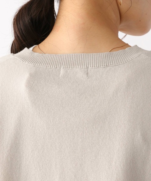 LEPSIM(レプシィム)の「12ゲージ洗えるクルーカーディガン 185800(ニット/セーター・レディース・オレンジ/ネイビー/グレイッシュベージュ・FREE)」の10枚目の写真