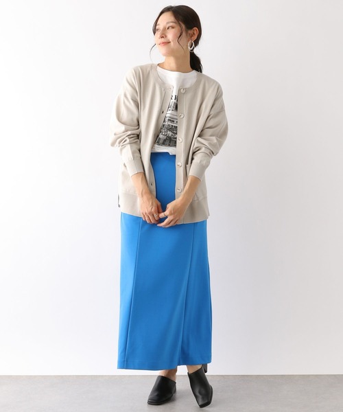 LEPSIM(レプシィム)の「12ゲージ洗えるクルーカーディガン 185800(ニット/セーター・レディース・オレンジ/ネイビー/グレイッシュベージュ・FREE)」の22枚目の写真