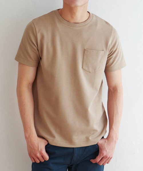 ikka(イッカ)の「ライトダンボールWフェイスT(Tシャツ/カットソー・メンズ・ブラック/グリーン/ホワイト/ネイビー/ベージュ/オレンジ・M/L/XL/S)」の4枚目の写真