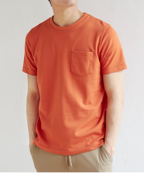 ikka(イッカ)の「ライトダンボールWフェイスT(Tシャツ/カットソー・メンズ・ブラック/グリーン/ホワイト/ネイビー/ベージュ/オレンジ・M/L/XL/S)」の1枚目の写真