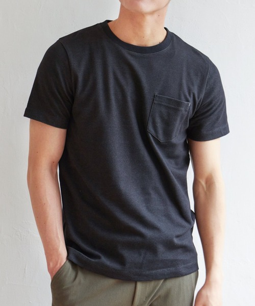 ikka(イッカ)の「ライトダンボールWフェイスT(Tシャツ/カットソー・メンズ・ブラック/グリーン/ホワイト/ネイビー/ベージュ/オレンジ・M/L/XL/S)」の3枚目の写真