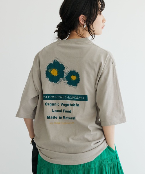 CRAFT STANDARD BOUTIQUE(クラフトスタンダードブティック)の「Than Nothing TEE(Tシャツ/カットソー・レディース・グレイッシュベージュ/オフホワイト/チャコールグレー・M/L/XL)」の3枚目の写真