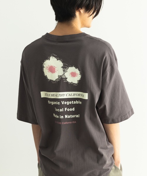 CRAFT STANDARD BOUTIQUE(クラフトスタンダードブティック)の「Than Nothing TEE(Tシャツ/カットソー・レディース・グレイッシュベージュ/オフホワイト/チャコールグレー・M/L/XL)」の1枚目の写真