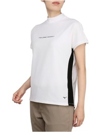 MIZUNO GOLF（ミズノゴルフ）の「ＵＶ　ＭＩＺＵＮＯロゴモックネック半袖シャツ（Tシャツ/カットソー）」