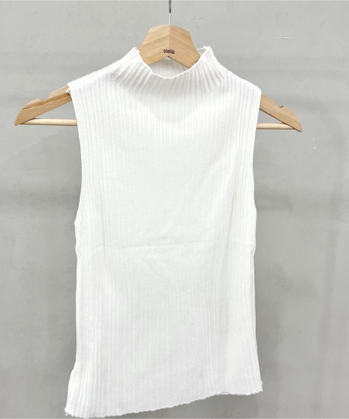 【Rene】　ホワイト ノースリーブニット 36(M) 50％OFF】JOHN SMEDLEY（ジョンスメドレー） シーアイランド