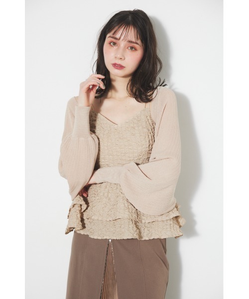rienda（リエンダ）の「バックベルトボレロ 春服（カーディガン/ボレロ・レディース・ホワイト/ライトパープル/ベージュ/ブラック・FREE）」の5枚目の写真