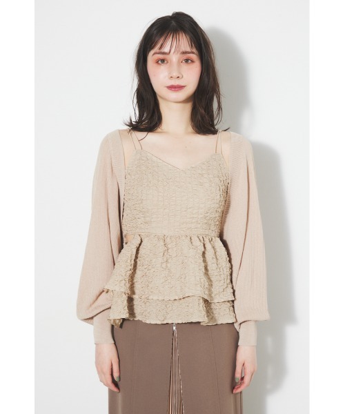rienda（リエンダ）の「バックベルトボレロ 春服（カーディガン/ボレロ・レディース・ホワイト/ライトパープル/ベージュ/ブラック・FREE）」の9枚目の写真