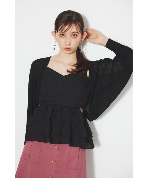 rienda（リエンダ）の「バックベルトボレロ 春服（カーディガン/ボレロ・レディース・ホワイト/ライトパープル/ベージュ/ブラック・FREE）」の20枚目の写真