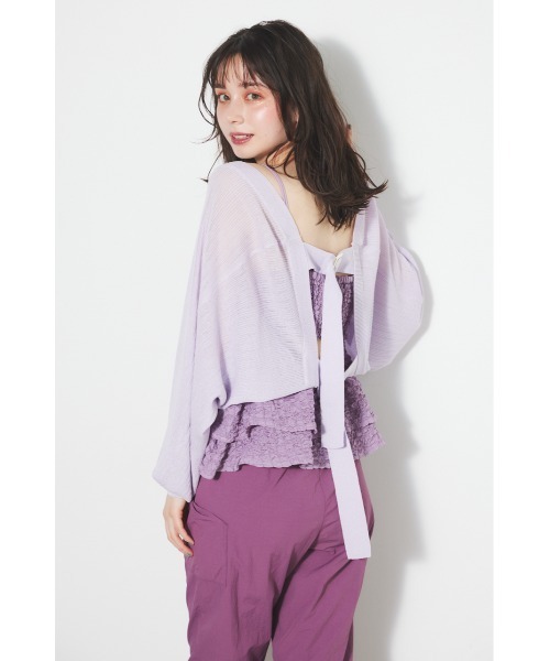 rienda（リエンダ）の「バックベルトボレロ 春服（カーディガン/ボレロ・レディース・ホワイト/ライトパープル/ベージュ/ブラック・FREE）」の15枚目の写真