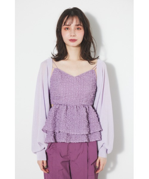 rienda（リエンダ）の「バックベルトボレロ 春服（カーディガン/ボレロ・レディース・ホワイト/ライトパープル/ベージュ/ブラック・FREE）」の19枚目の写真