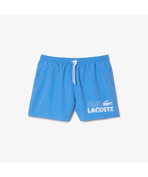 LACOSTE(ラコステ)の「ヴィンテージプリントスイムトランクス(水着・メンズ・ブルー・L/M)」の1枚目の写真