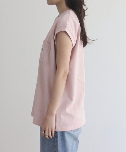 GEVACO（ゲバコ）の「【GEVACO/ゲバコ】ヘビー天竺フレンチスリーブＴシャツ（Tシャツ/カットソー・レディース・サックスブルー/ベージュ/サーモンピンク/オフホワイト/チャコールグレー・38/36）」の17枚目の写真