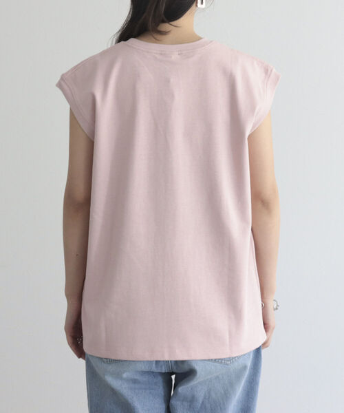 GEVACO（ゲバコ）の「【GEVACO/ゲバコ】ヘビー天竺フレンチスリーブＴシャツ（Tシャツ/カットソー・レディース・サックスブルー/ベージュ/サーモンピンク/オフホワイト/チャコールグレー・38/36）」の18枚目の写真