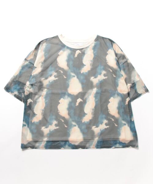 notch.(ノッチ)の「水彩柄シアーTシャツ(Tシャツ/カットソー・レディース・ネイビー/ブラウン/イエロー・M)」の20枚目の写真