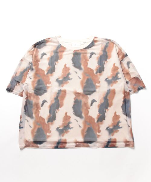 notch.(ノッチ)の「水彩柄シアーTシャツ(Tシャツ/カットソー・レディース・ネイビー/ブラウン/イエロー・M)」の21枚目の写真