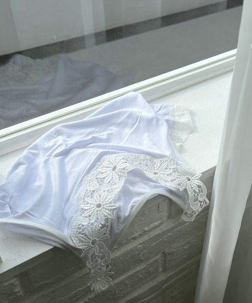 Doux archives(ドゥアルシーヴ)の「レーヨンレースキャミ(キャミソール・レディース・グレー/オフホワイト/ブラック・FREE)」の2枚目の写真