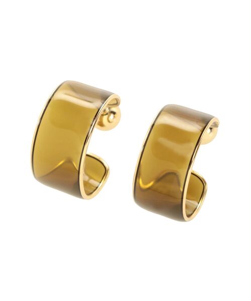 MERCURYDUO（マーキュリーデュオ）の「クリアカーブピアス（ピアス（両耳用）・レディース・クリア/ブラウン・FREE）」の7枚目の写真