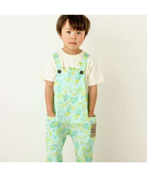 SLAP SLIP（スラップスリップ）の「【お揃い】綿麻フルーツ柄アニマルサファリ柄サロペット(80~120cm)（つなぎ/オールインワン・キッズ・グリーン系その他/ブルー系その他・120/90/80/100/110）」の21枚目の写真