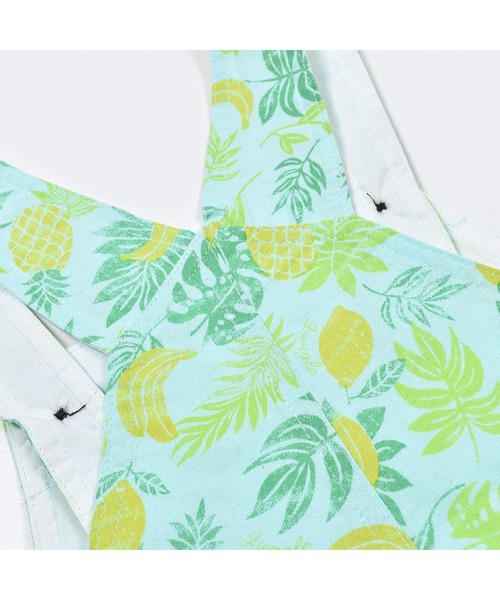 SLAP SLIP（スラップスリップ）の「【お揃い】綿麻フルーツ柄アニマルサファリ柄サロペット(80~120cm)（つなぎ/オールインワン・キッズ・グリーン系その他/ブルー系その他・120/90/80/100/110）」の3枚目の写真