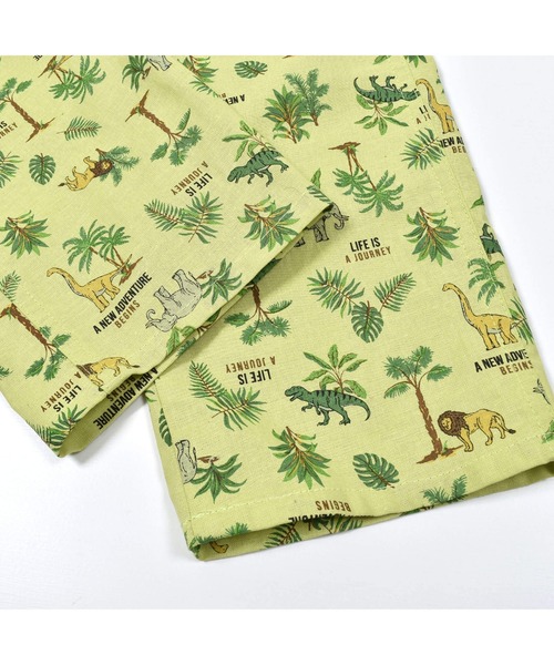 SLAP SLIP（スラップスリップ）の「【お揃い】綿麻フルーツ柄アニマルサファリ柄サロペット(80~120cm)（つなぎ/オールインワン・キッズ・グリーン系その他/ブルー系その他・120/90/80/100/110）」の10枚目の写真