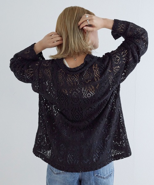 クレッシェント⭐︎カットソー　ブラック Tシャツ専用(ゆったりタイプ)】汗取りパッド付きボートネックシャツ