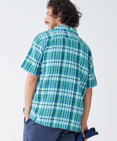 L.L.Bean(エルエルビーン)の「ラギッド・ワッフル・シャツ、トラディショナル・フィット(ゆったりフィット)半袖 プラッド 米国フィット・レギュラー(シャツ/ブラウス・メンズ・ブルー系その他/オレンジ系その他・SMALL/MEDIUM/LARGE/X-LARGE)」の13枚目の写真