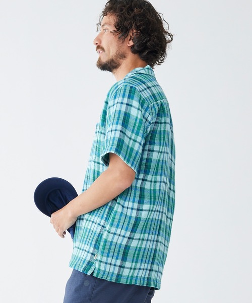 L.L.Bean(エルエルビーン)の「ラギッド・ワッフル・シャツ、トラディショナル・フィット(ゆったりフィット)半袖 プラッド 米国フィット・レギュラー(シャツ/ブラウス・メンズ・ブルー系その他/オレンジ系その他・SMALL/MEDIUM/LARGE/X-LARGE)」の12枚目の写真