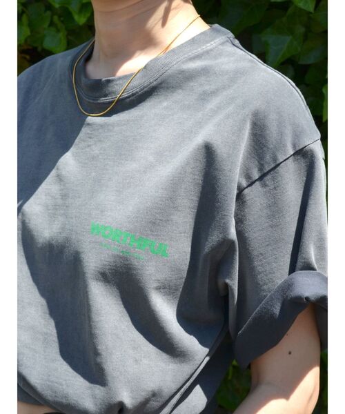 Ungrid（アングリッド）の「ヴィンテージウォッシュカラーTee（Tシャツ/カットソー・レディース・オレンジ/ブルー/ピンク/チャコールグレー・FREE）」の14枚目の写真