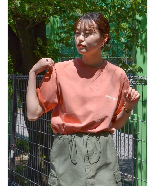 Ungrid（アングリッド）の「ヴィンテージウォッシュカラーTee（Tシャツ/カットソー・レディース・オレンジ/ブルー/ピンク/チャコールグレー・FREE）」の15枚目の写真