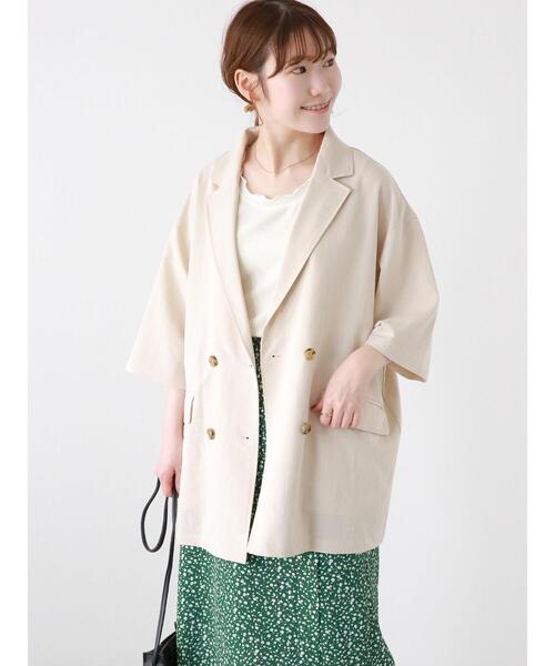 ehka sopo（エヘカソポ）の「ダブルブレスト半袖ジャケット