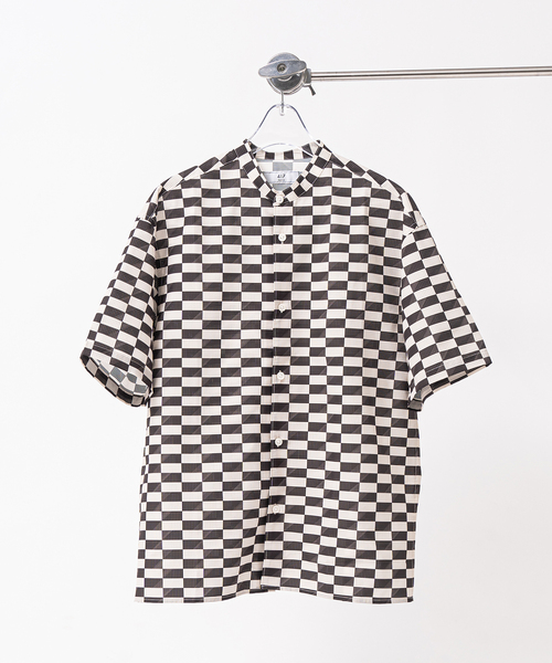 417 EDIFICE(フォーワンセブンエディフィス)の「【AIR RIP/エアリップ】パターンショートスリーブシャツ(シャツ/ブラウス・メンズ・オレンジ/ライトグリーン/アイボリー/ブルー・SMALL/MEDIUM/LARGE)」の14枚目の写真