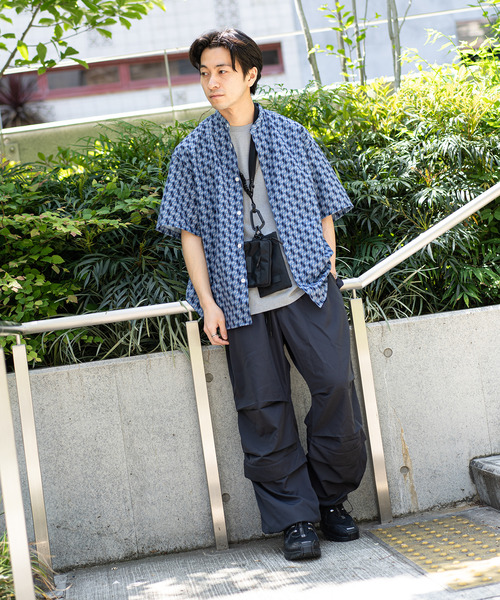 417 EDIFICE(フォーワンセブンエディフィス)の「【AIR RIP/エアリップ】パターンショートスリーブシャツ(シャツ/ブラウス・メンズ・オレンジ/ライトグリーン/アイボリー/ブルー・SMALL/MEDIUM/LARGE)」の16枚目の写真